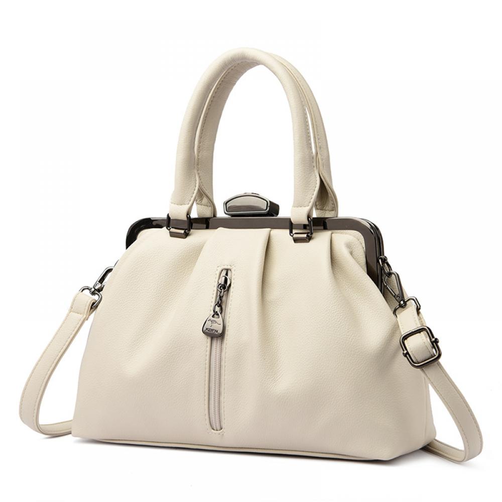 Fashion Pleated Simple Shoulder Casual Slanting Cross Handbag