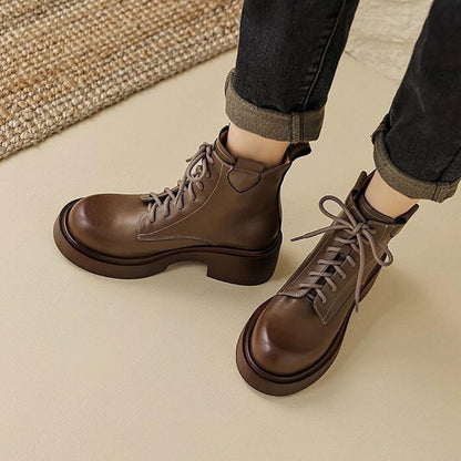 Casual Trend Basic Round Toe Martin Boots<Two Colors>