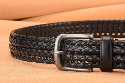 Braided Hollow Simple Pin Buckle Belt