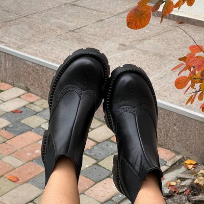 Vintage Delicate Sculpted Patchwork Chelsea Boots