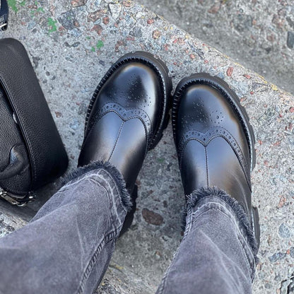 Vintage Delicate Sculpted Patchwork Chelsea Boots