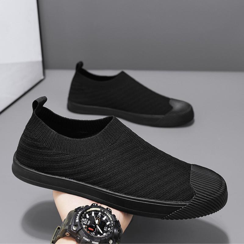 New breathable comfortable fly-woven slip-on men's casual shoes