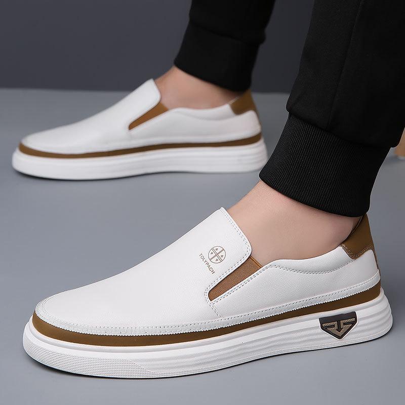 Casual Non-Slip Soft-Soled Driving One-Step Leather Shoes