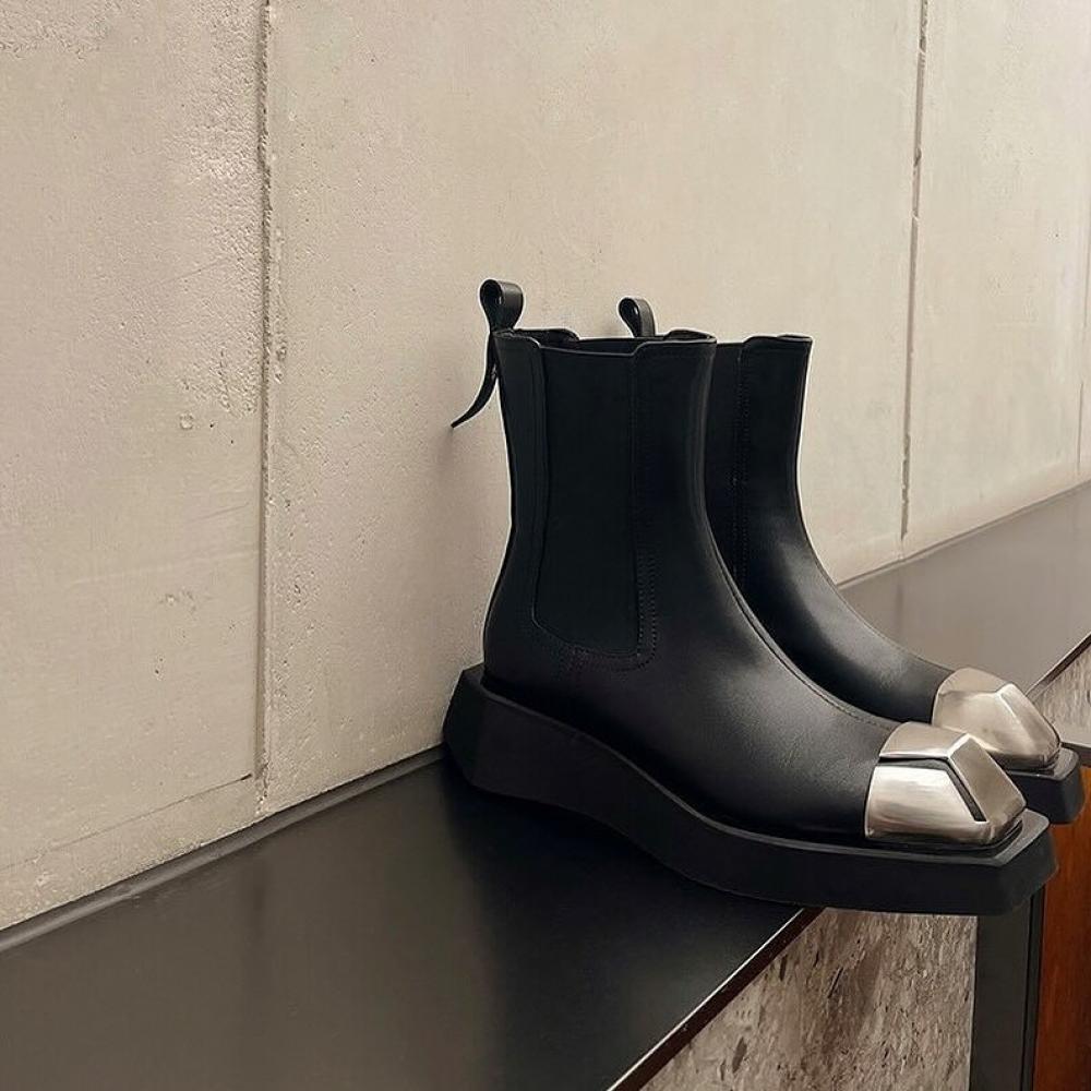 Design Functional Iron Toe Chelsea Boots