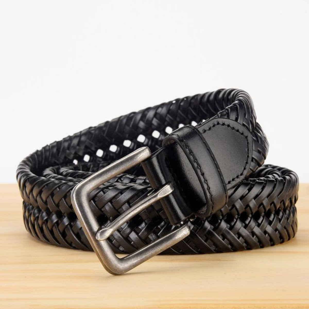 Braided Hollow Simple Pin Buckle Belt