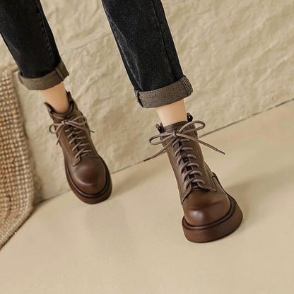 Casual Trend Basic Round Toe Martin Boots<Two Colors>