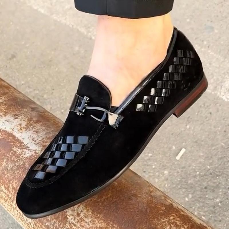 Designer Hooked Plaid Loafers