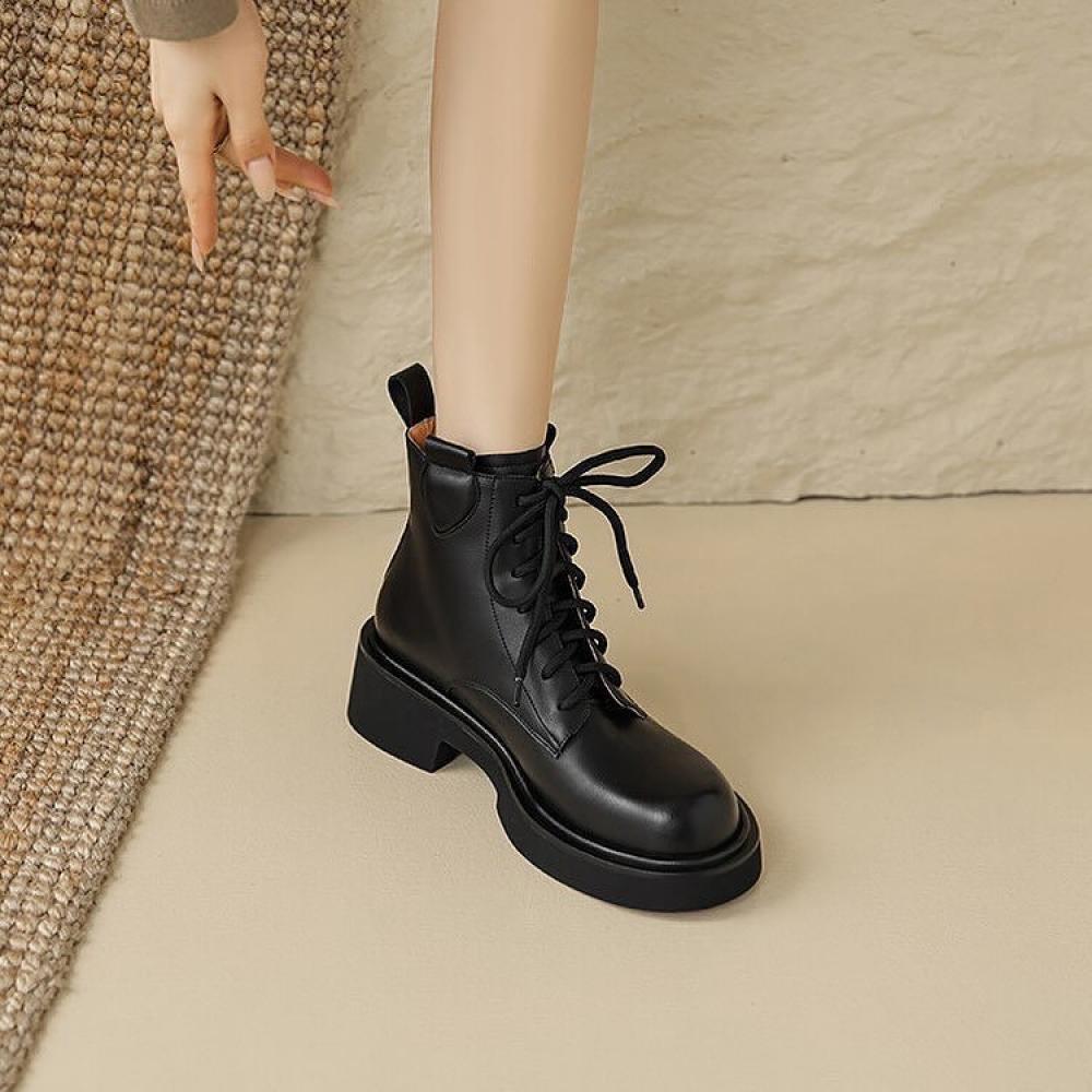 Casual Trend Basic Round Toe Martin Boots<Two Colors>