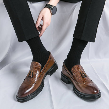 Sculpted Tassel Loafers