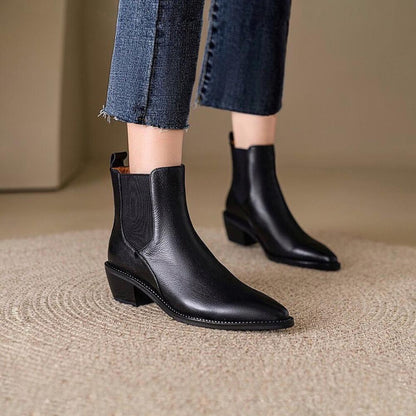 Basic Versatile Two-tone Chelsea Boots