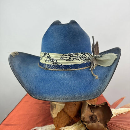 Ribbon Trimmed Pure Wool Cowboy Felt Hat