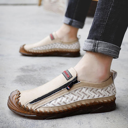 Casual Minimalist Zipper Loafers