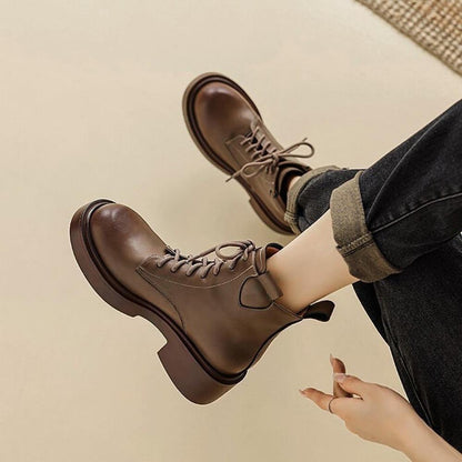 Casual Trend Basic Round Toe Martin Boots<Two Colors>