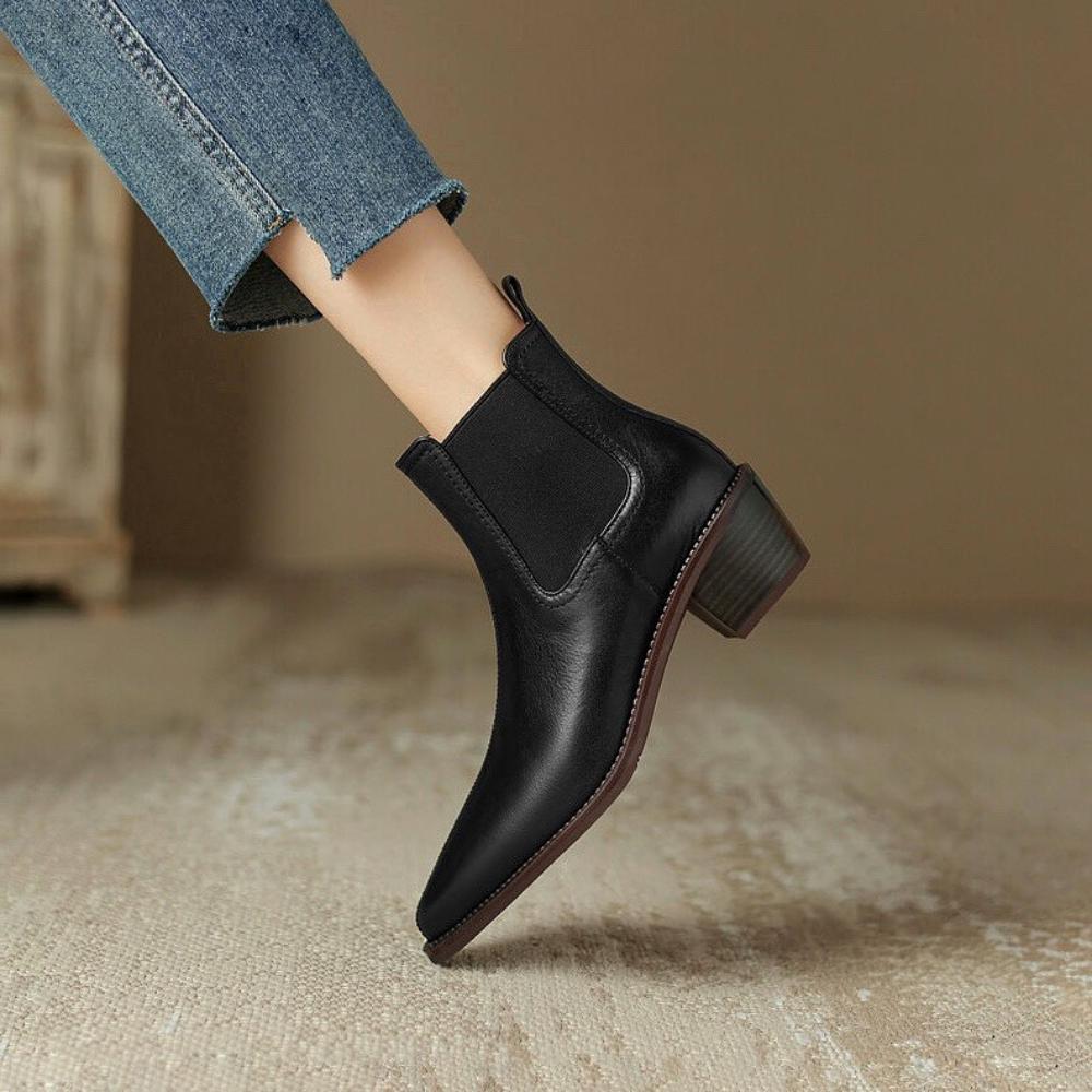 Temperament Pointed Toe Stretch Shoe Top Chelsea