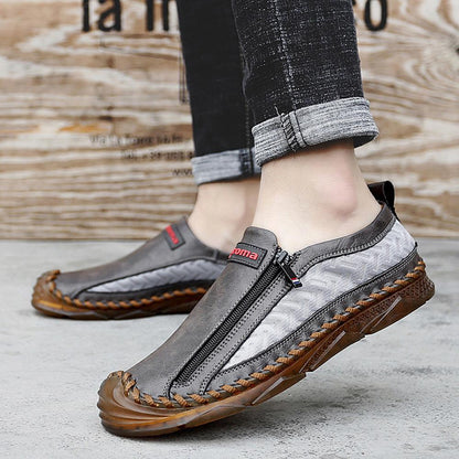 Casual Minimalist Zipper Loafers