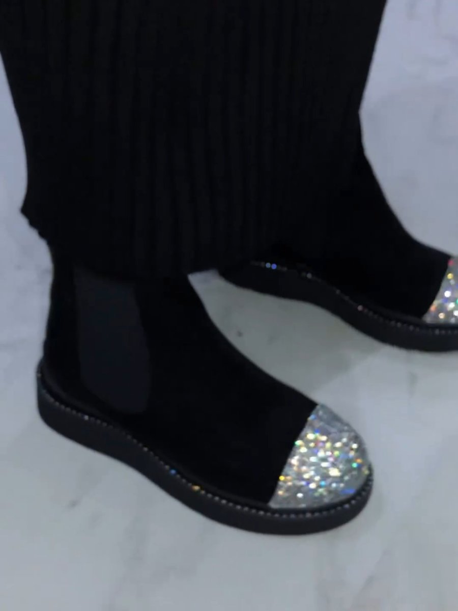 Diamante Chelsea Boots