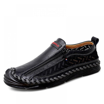 Casual Minimalist Zipper Loafers