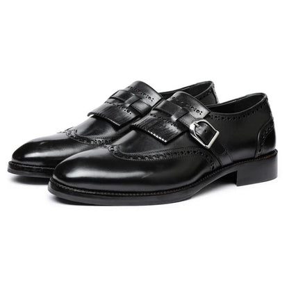 Wingtip Brogue Kiltie Monk Strap