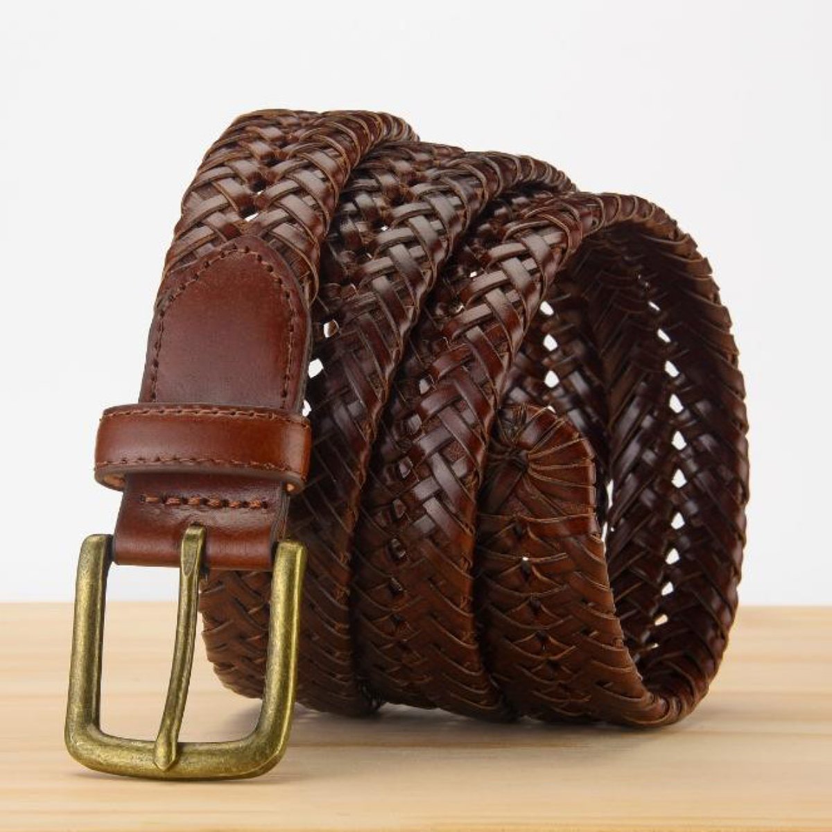 Braided Hollow Simple Pin Buckle Belt