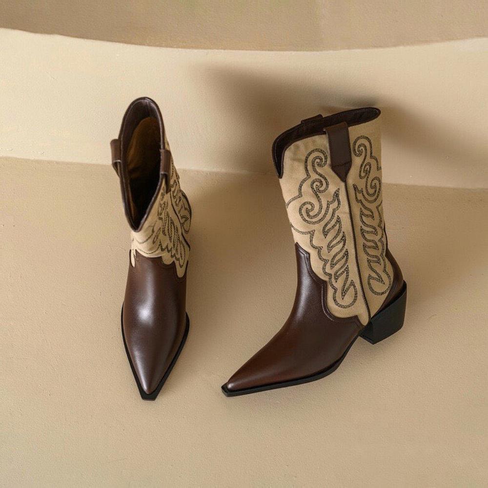 Vintage Long Totem Rider Cowboy Boots