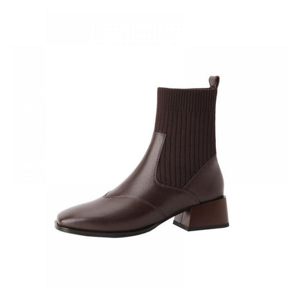 British Style Stretch Sock Boots Flat Martin Boots ⏰(New products on sale）