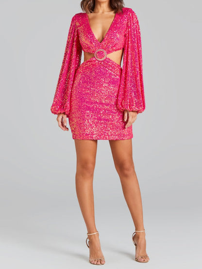 Sequin-Waist Dress