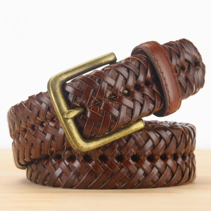 Braided Hollow Simple Pin Buckle Belt