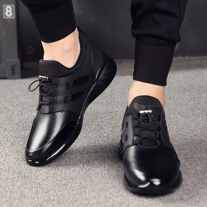 New style elastic lace soft sole height increasing men's shoes