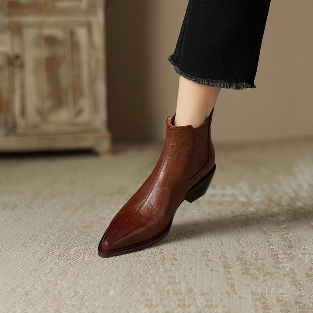 Temperament Pointed Toe Stretch Shoe Top Chelsea