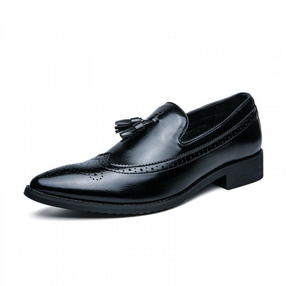 Temperament Retro Sculpted Tassel Loafers