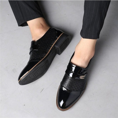 Simple Embossed Leather Shoes