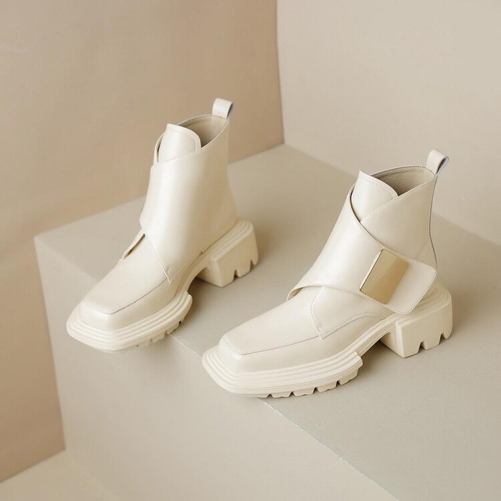 Minimalist Casual Snap Boots <Three Colors>