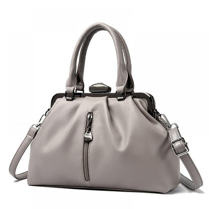 Fashion Pleated Simple Shoulder Casual Slanting Cross Handbag