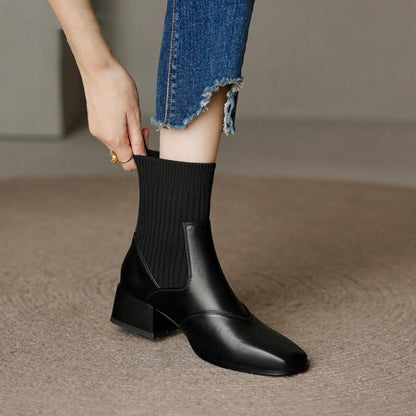 British Style Stretch Sock Boots Flat Martin Boots ⏰(New products on sale）