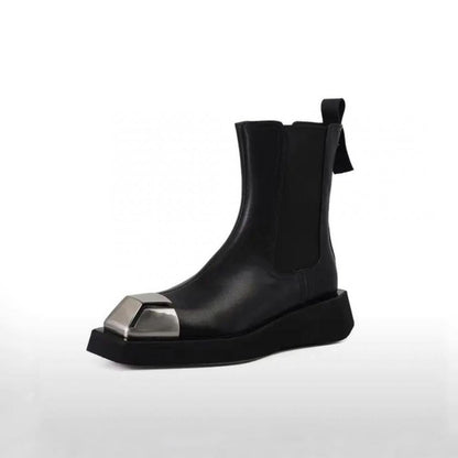 Design Functional Iron Toe Chelsea Boots