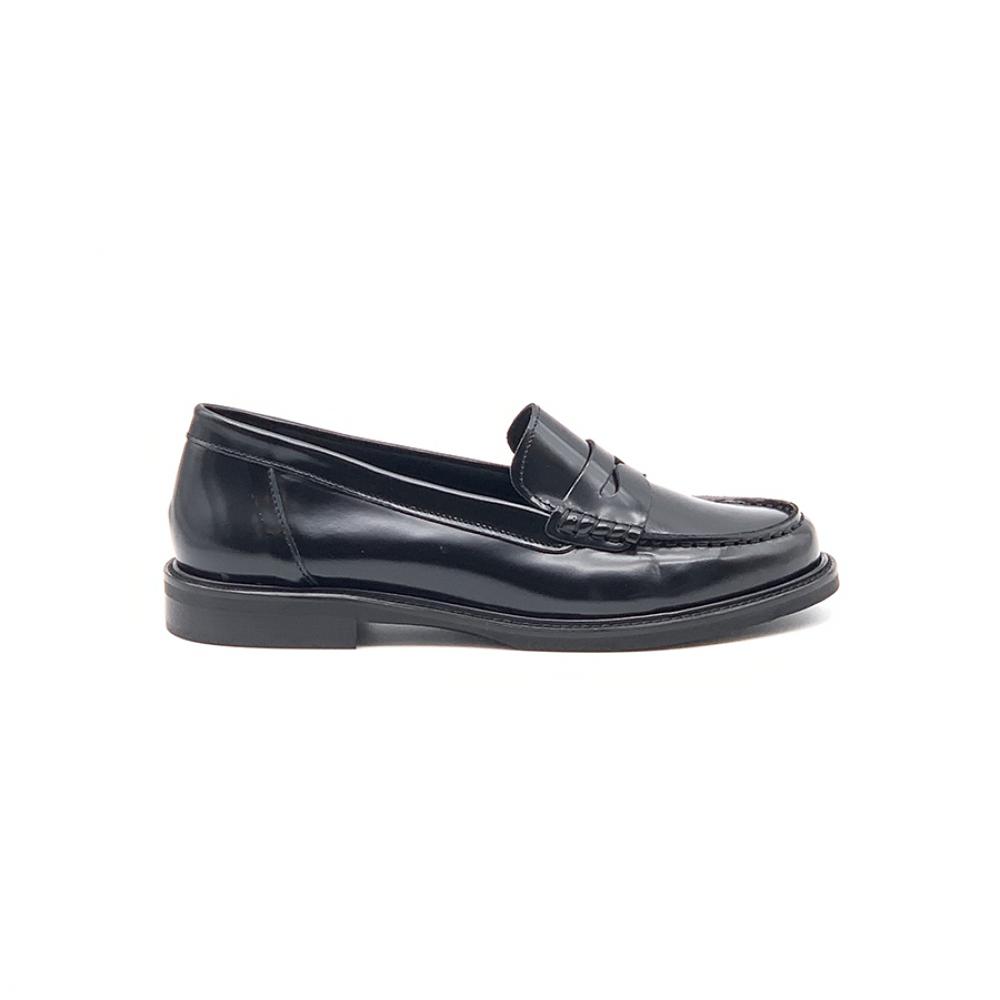 "Elsa" brushed leather loafers