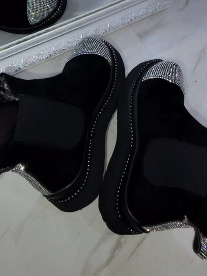 Diamante Chelsea Boots