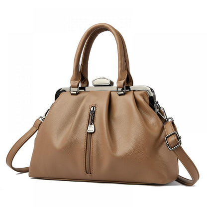 Fashion Pleated Simple Shoulder Casual Slanting Cross Handbag