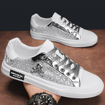 Men's Fashion Diamond Skull Casual Shoes