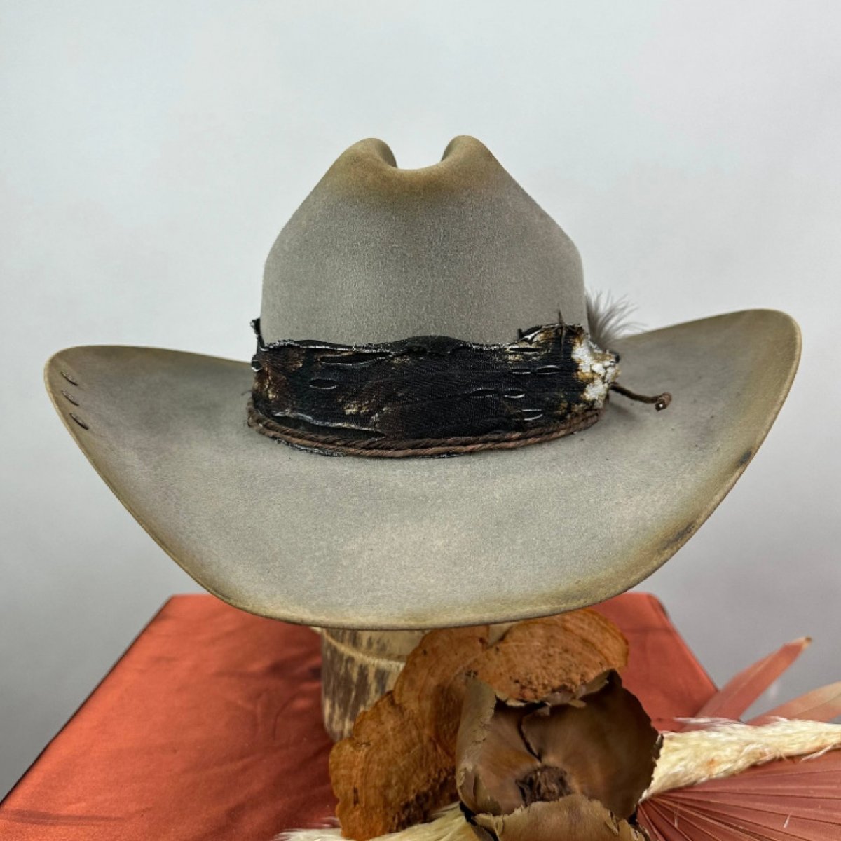 Ribbon Trimmed Pure Wool Cowboy Felt Hat