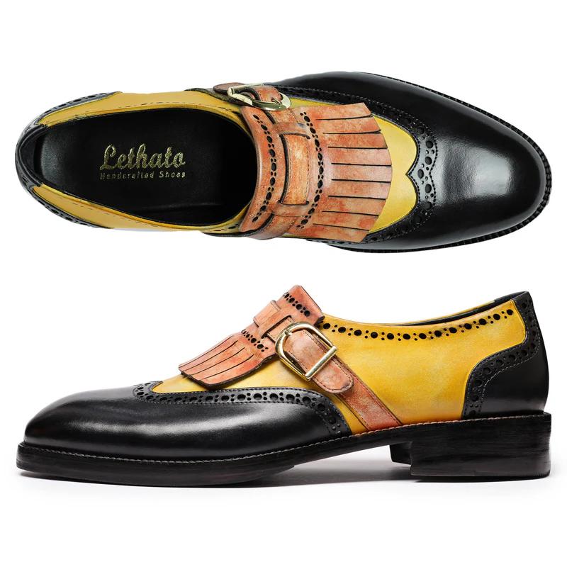 Wingtip Brogue Kiltie Monk Strap