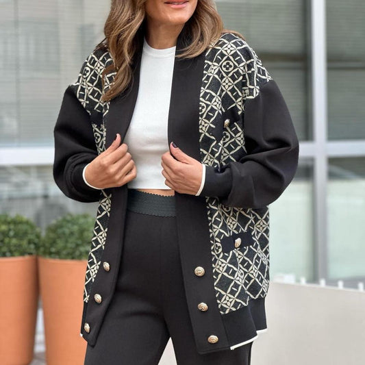 Trendy Full Print LV Print Cardigan