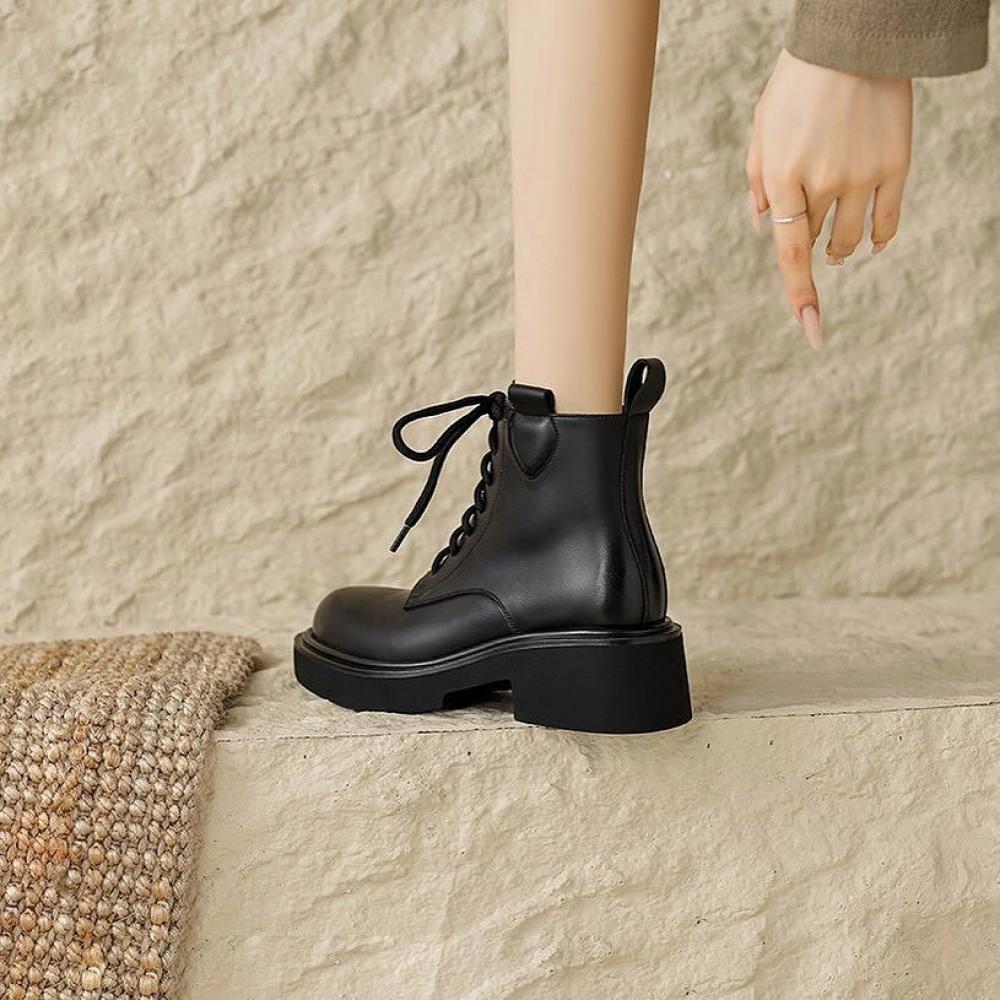 Casual Trend Basic Round Toe Martin Boots<Two Colors>