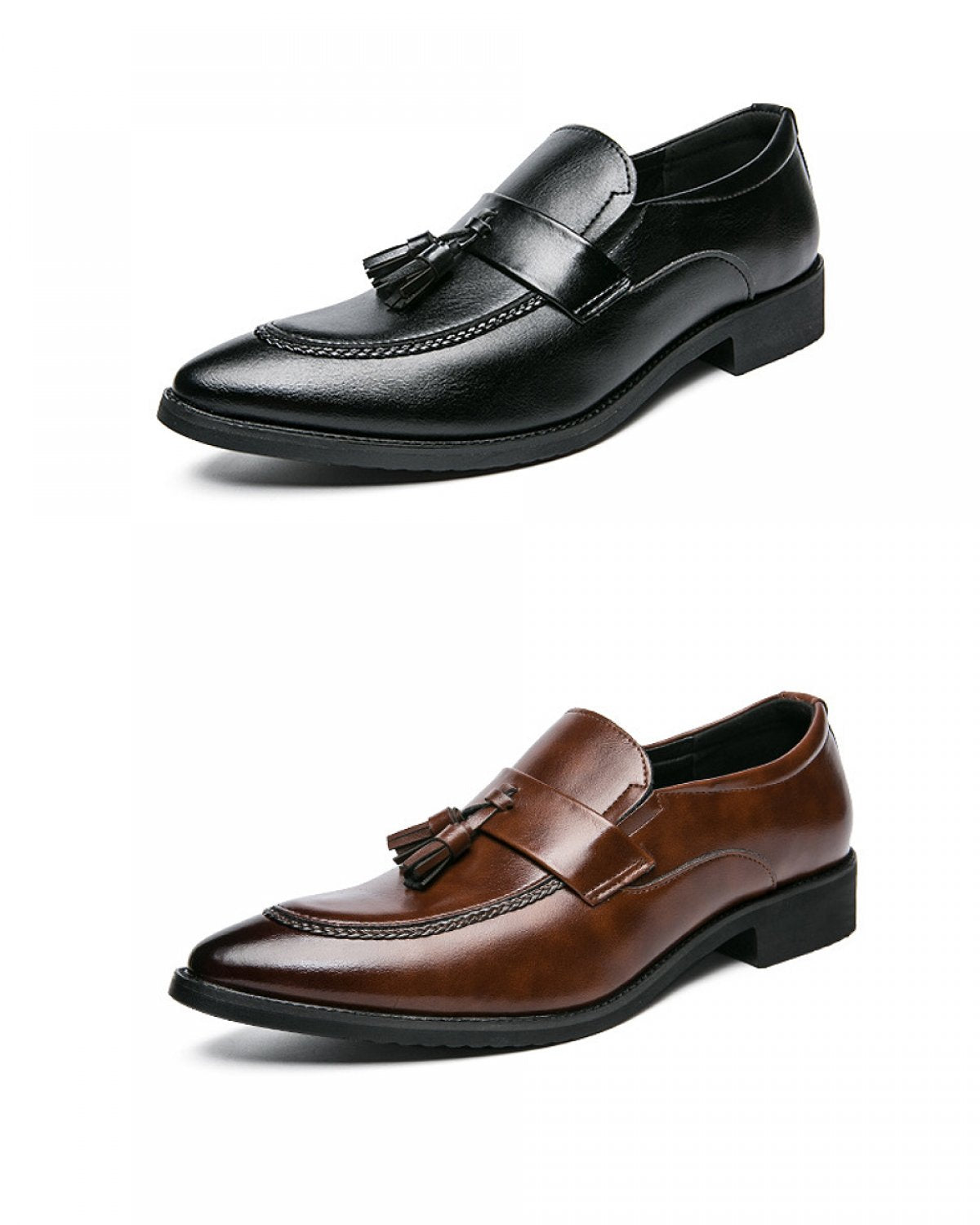 Temperament Retro Sculpted Tassel Loafers