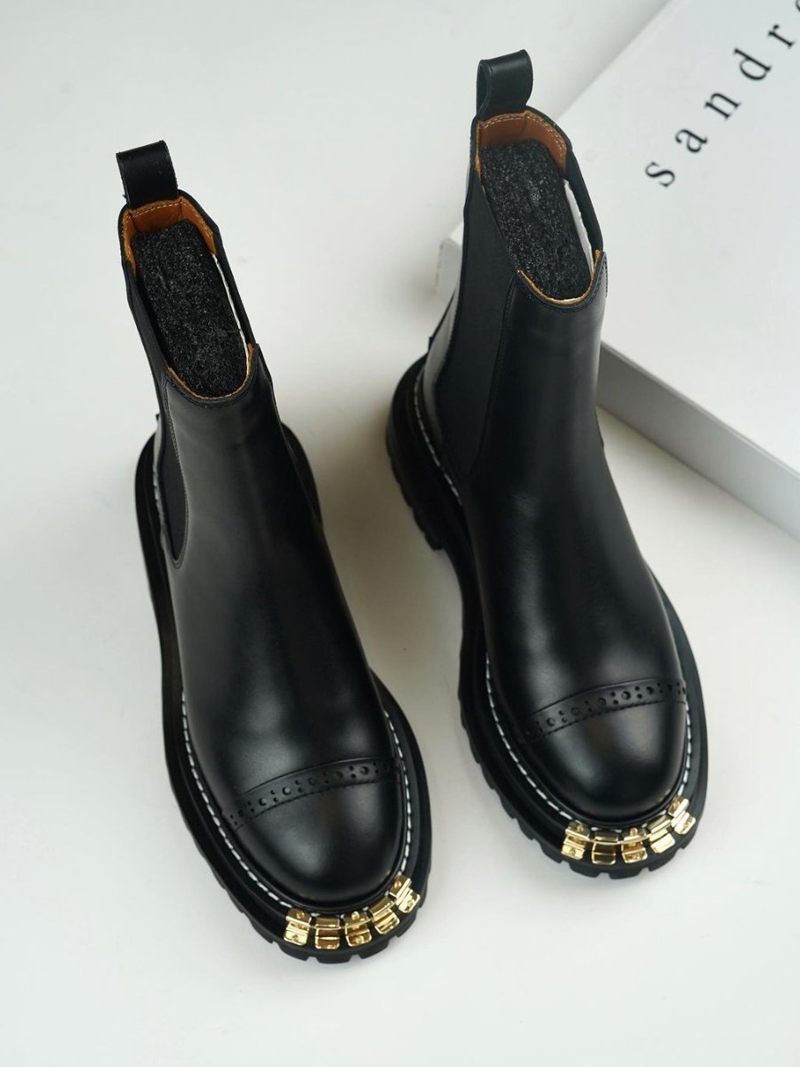 Vintage Long Belt Buckle Boots