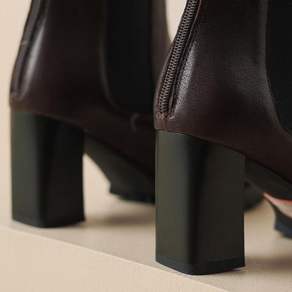 Temperament Pointed Toe High Heel Chelsea Boots