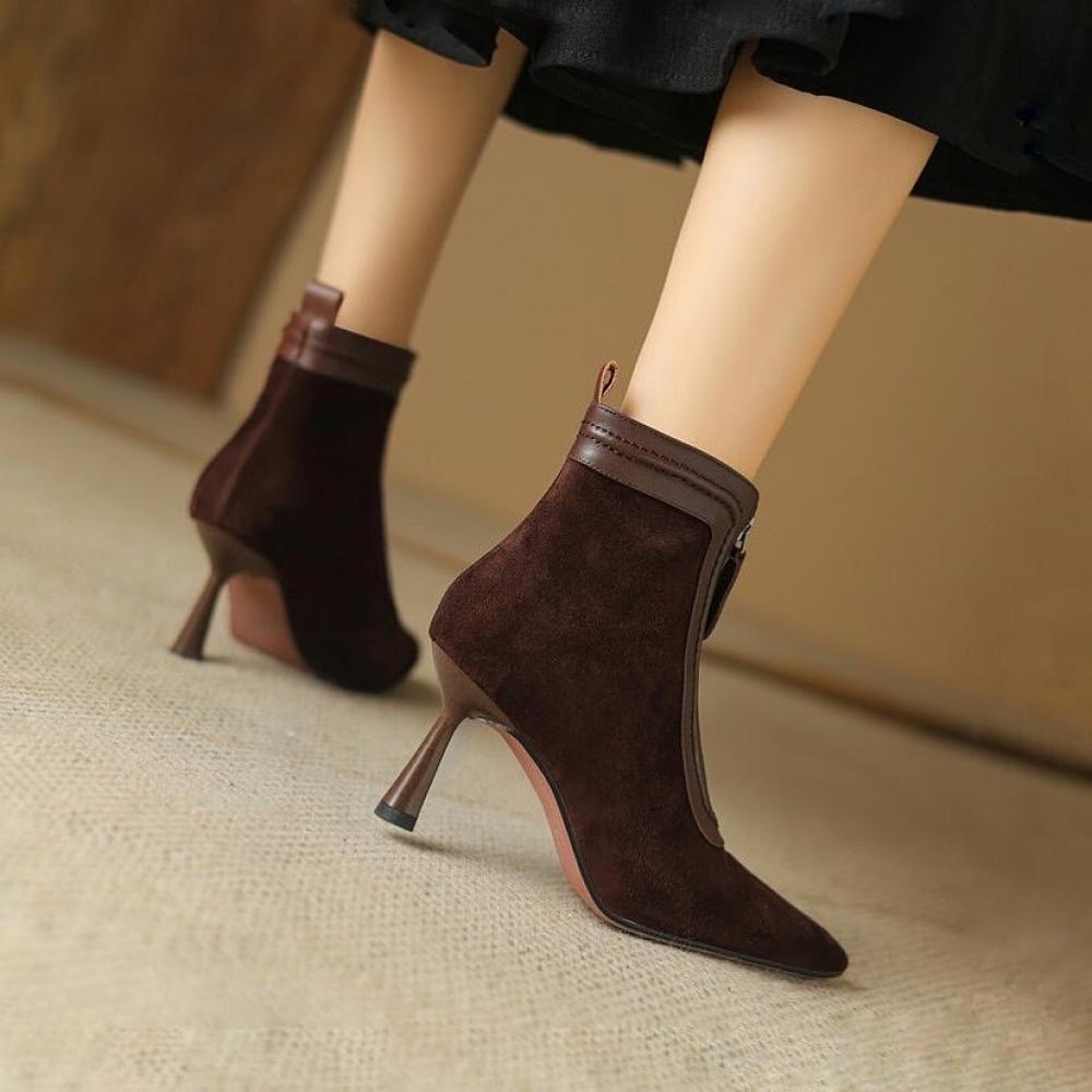 Temperament fine heeled pointed micro heels