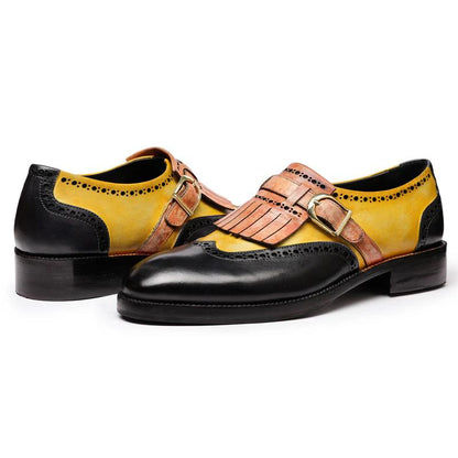 Wingtip Brogue Kiltie Monk Strap